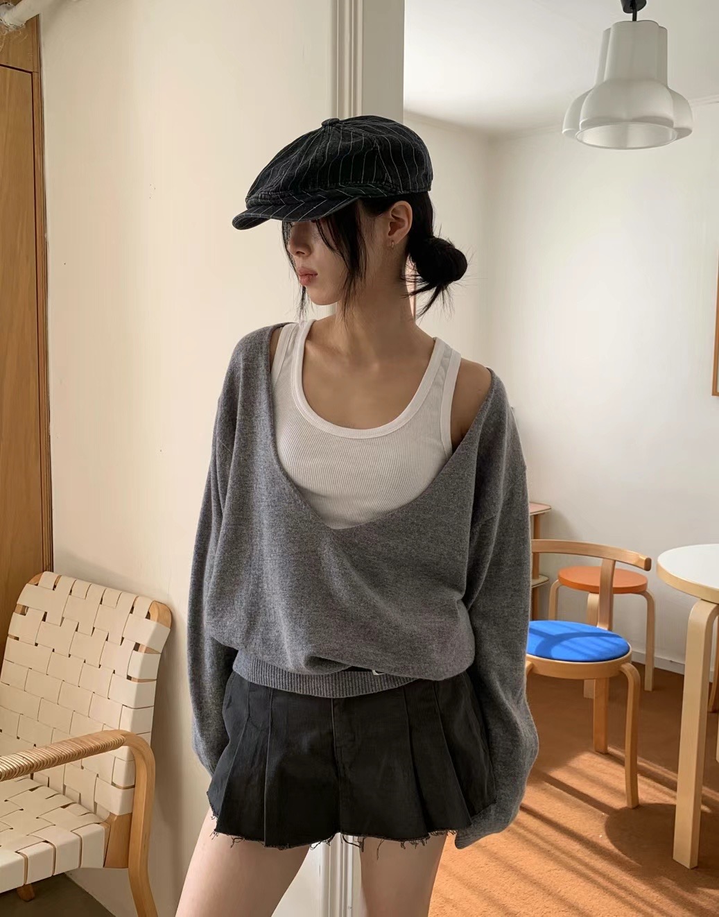 MONMOUTH東大門代購女士新品真品時尚休閑人氣24秋冬針織衫MONMOUTH針織衫圖色2