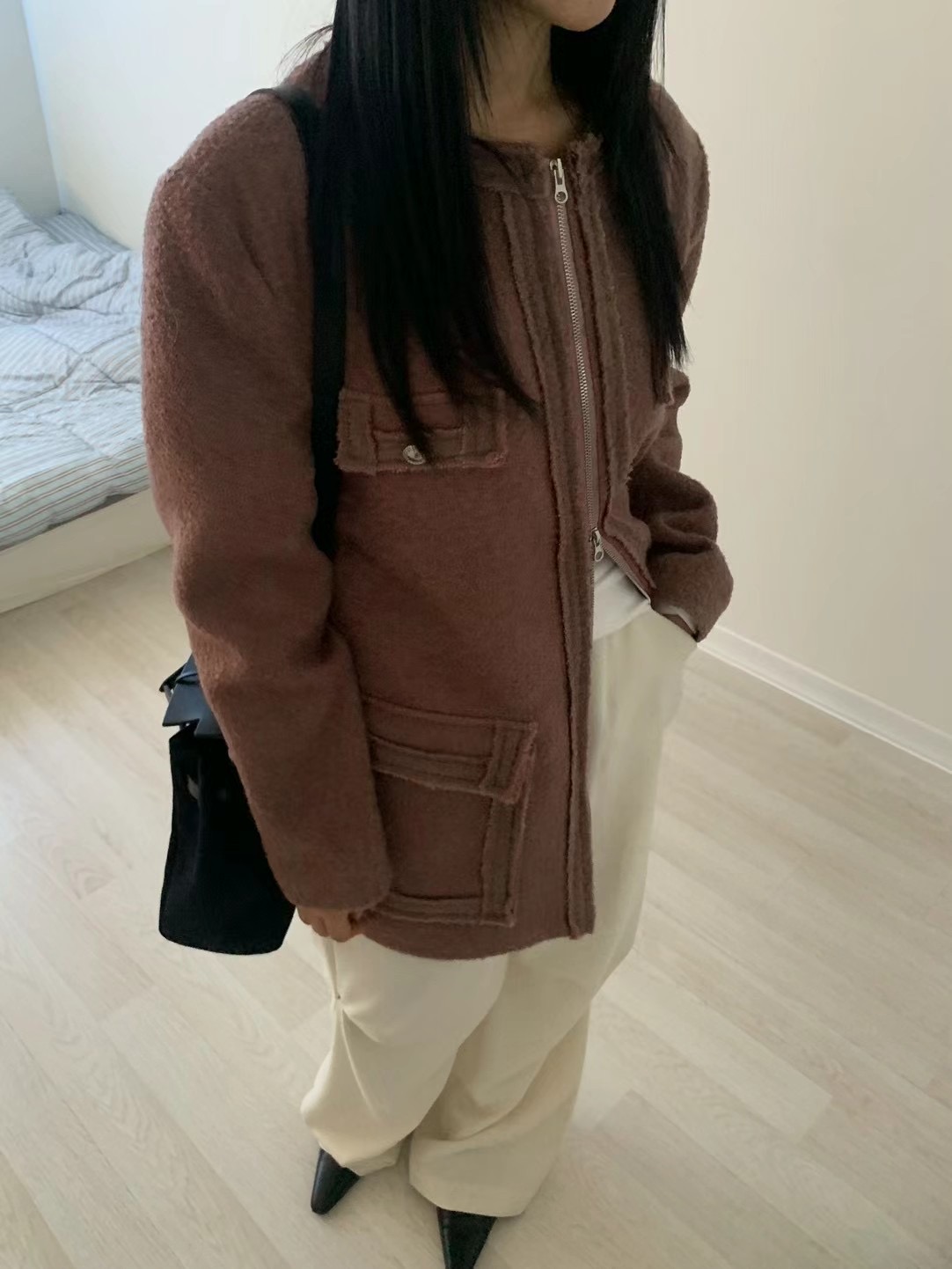 MONMOUTH東大門代購女士新款時尚熱賣24秋冬休閑真品推薦夾克MONMOUTH夾克