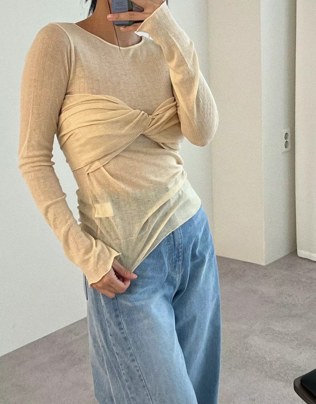 TOATEE東大門直郵女裝新款時尚職業真品24秋冬人氣休閑長袖T恤TOATEE長袖T恤