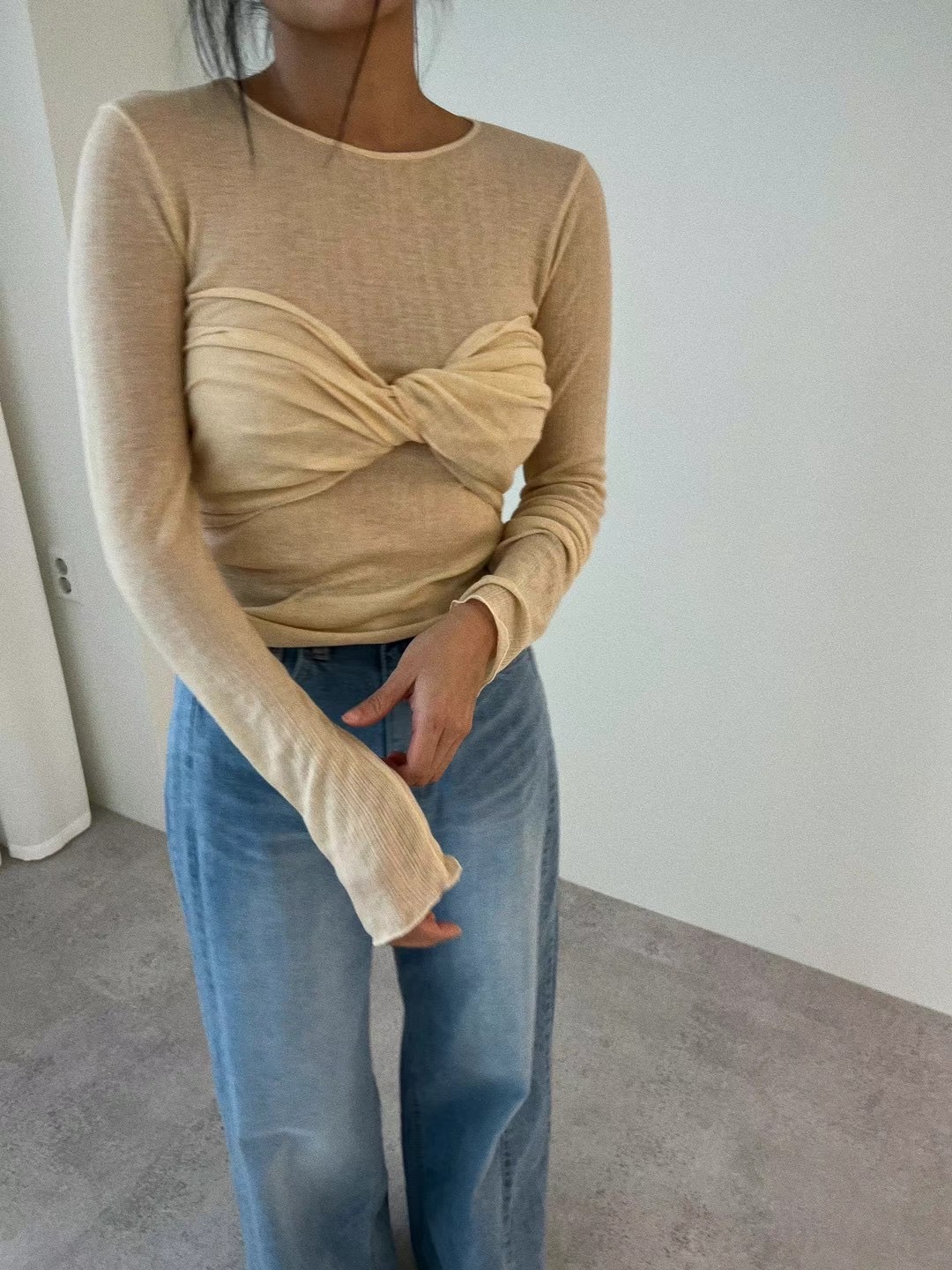 TOATEE東大門直郵女裝新款時尚職業真品24秋冬人氣休閑長袖T恤TOATEE長袖T恤圖色2