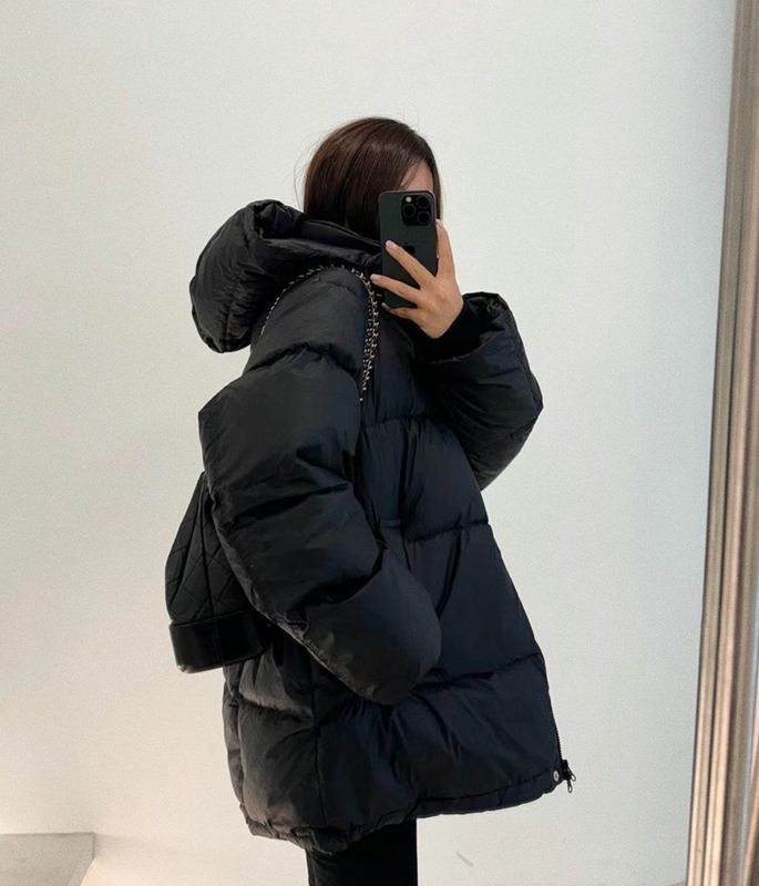 husbee東大門直郵女裝新款時尚職業24秋冬休閑短款棉服填充husbee短款棉服