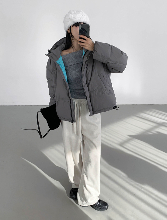 BE_LLE韓國代購女士新品熱賣人氣時尚休閑短款羽絨服填充鵝絨BE_LLE短款羽絨服
