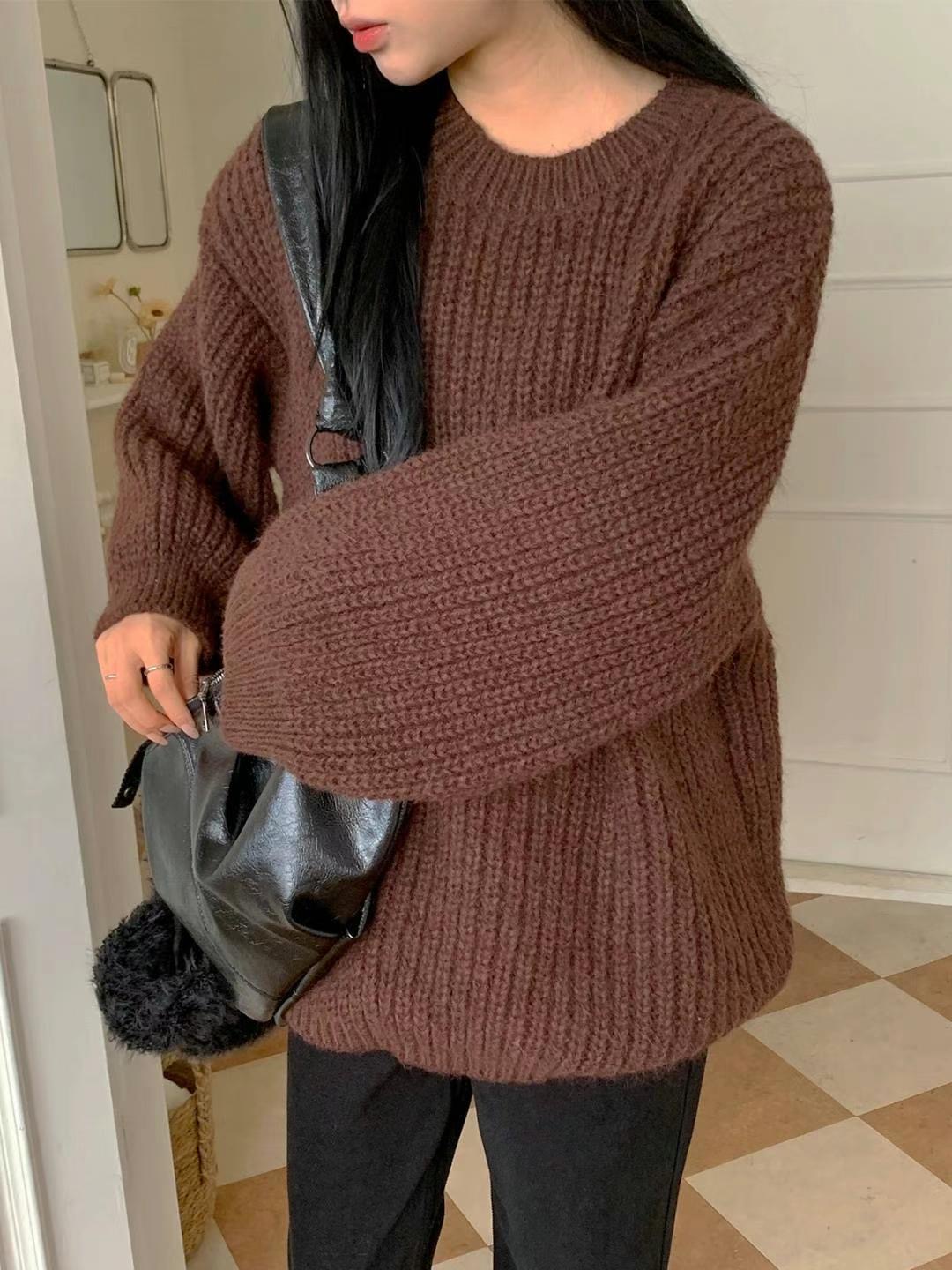 DKS08東大門代購女裝新款時尚推薦熱賣24秋冬職業針織衫羊駝毛DKS08針織衫圖色5