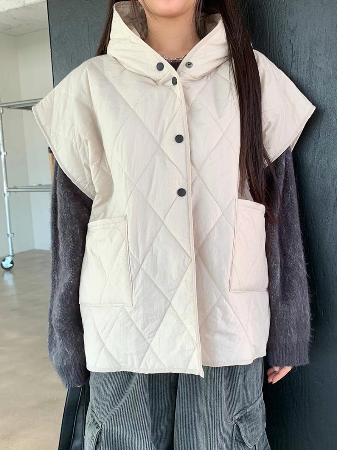 DKS08韓國代購女士新品24秋冬推薦休閑時尚人氣職業真品馬甲DKS08馬甲圖色1