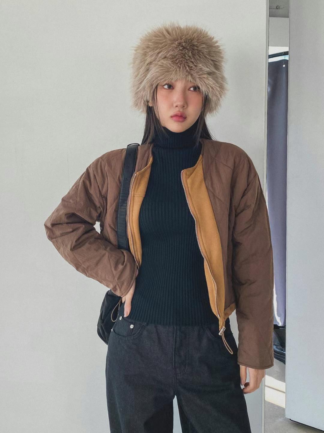 DKS08韓國直郵女士新款24秋冬時尚熱賣真品人氣推薦夾克填充DKS08夾克圖色4