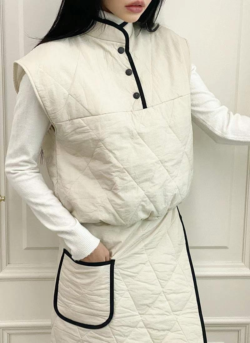 DKS08東大門代購女士新品時尚24秋冬人氣職業休閑吊帶背心填充DKS08吊帶/背心