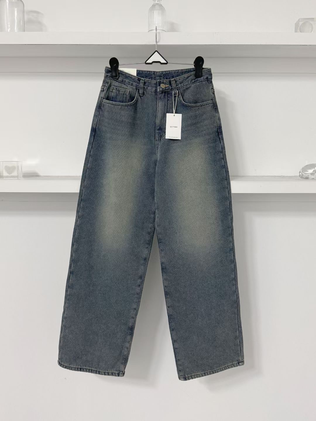 OH YEAH東大門直郵女裝新款真品推薦人氣24秋冬牛仔褲加絨OH YEAH牛仔褲