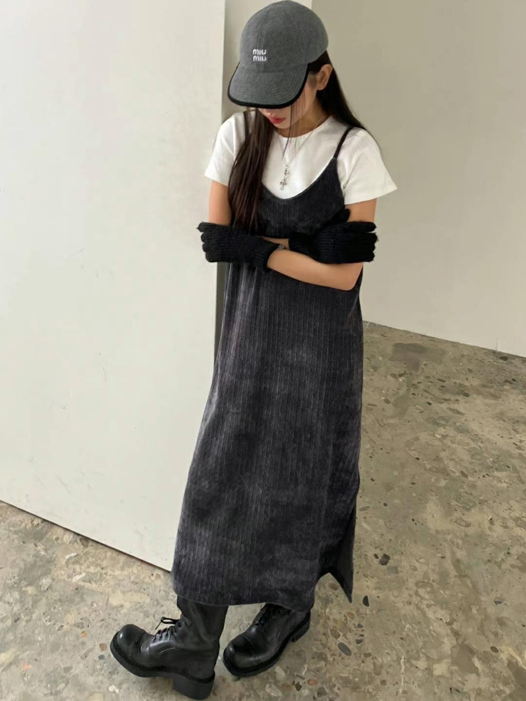 REGULAR韓國直郵女士新款推薦真品人氣職業時尚連衣裙天鵝絨REGULAR連衣裙