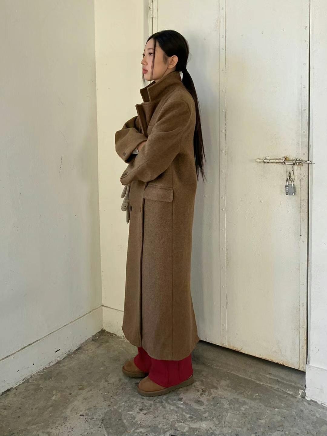 REGULAR東大門代購女裝新品推薦人氣職業真品中長款大衣羊毛REGULAR中長款大衣