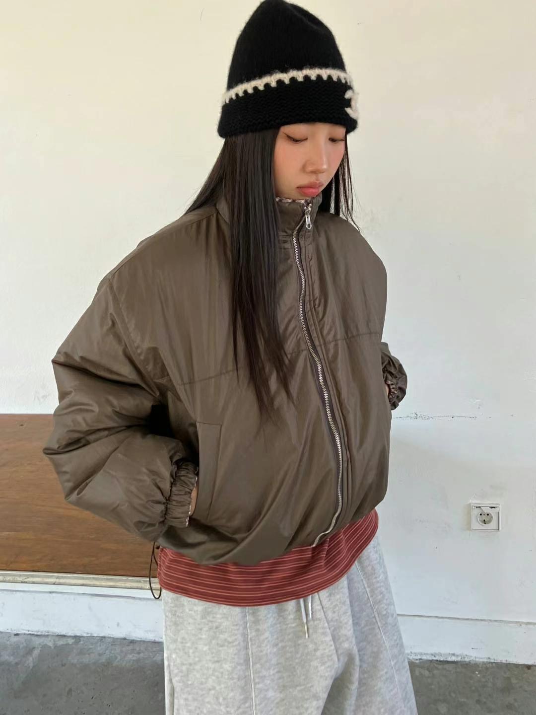 REGULAR韓國直郵女裝新品真品職業休閑24秋冬人氣短款棉服填充REGULAR短款棉服