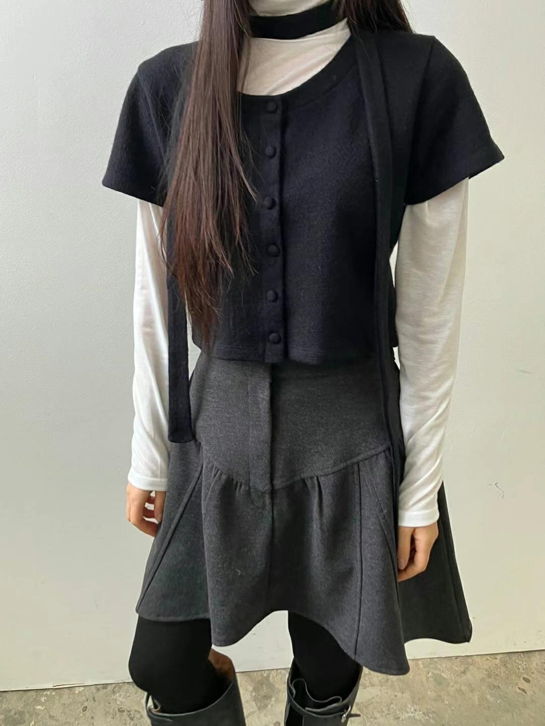 REGULAR東大門直郵女裝新款24秋冬時尚推薦休閑針織衫含脖帶REGULAR針織衫圖色3