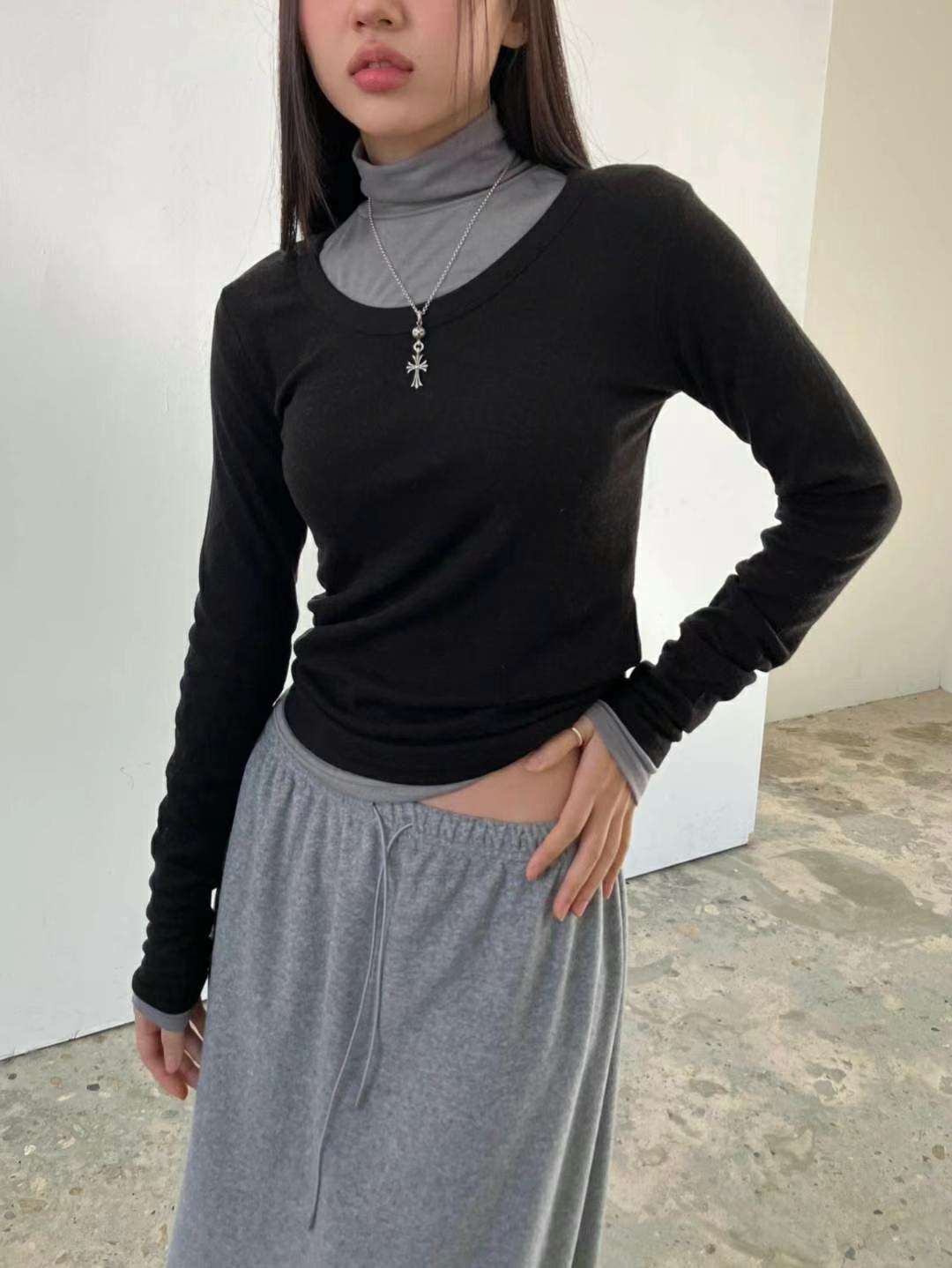 REGULAR東大門實拍女士新款24秋冬人氣熱賣推薦職業長袖T恤REGULAR長袖T恤圖色6