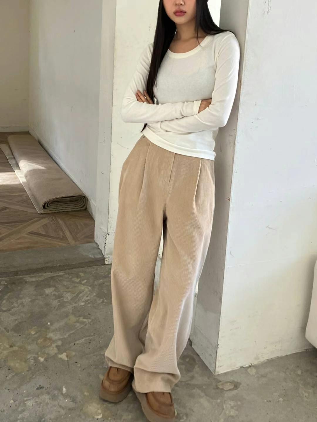 REGULAR韓國直郵女士新款人氣職業時尚休閑24秋冬休閑褲闊腿褲REGULAR休閑褲圖色2