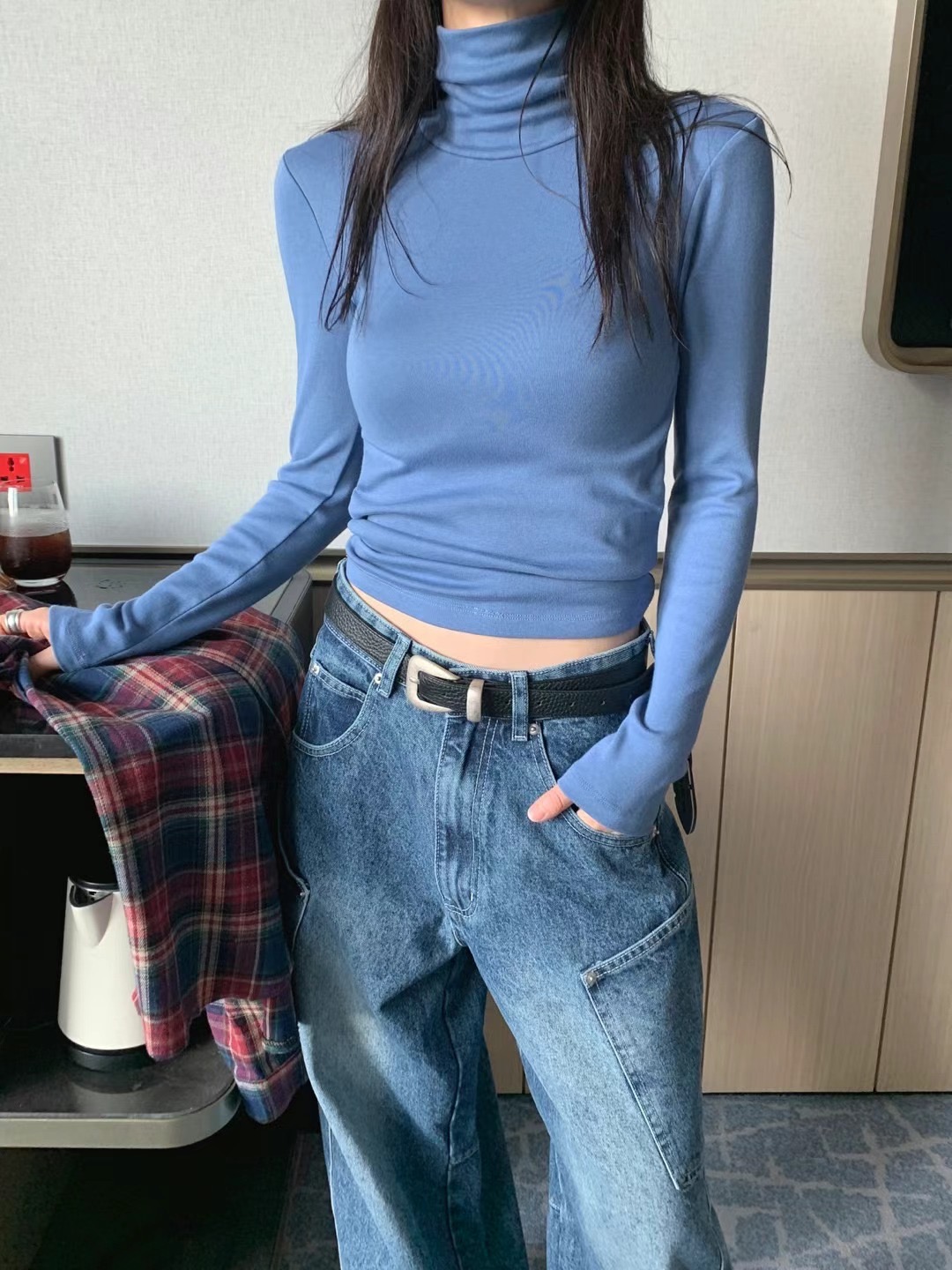 FORMAL東大門實拍女裝新品時尚24秋冬真品熱賣推薦職業長袖T恤FORMAL長袖T恤圖色2
