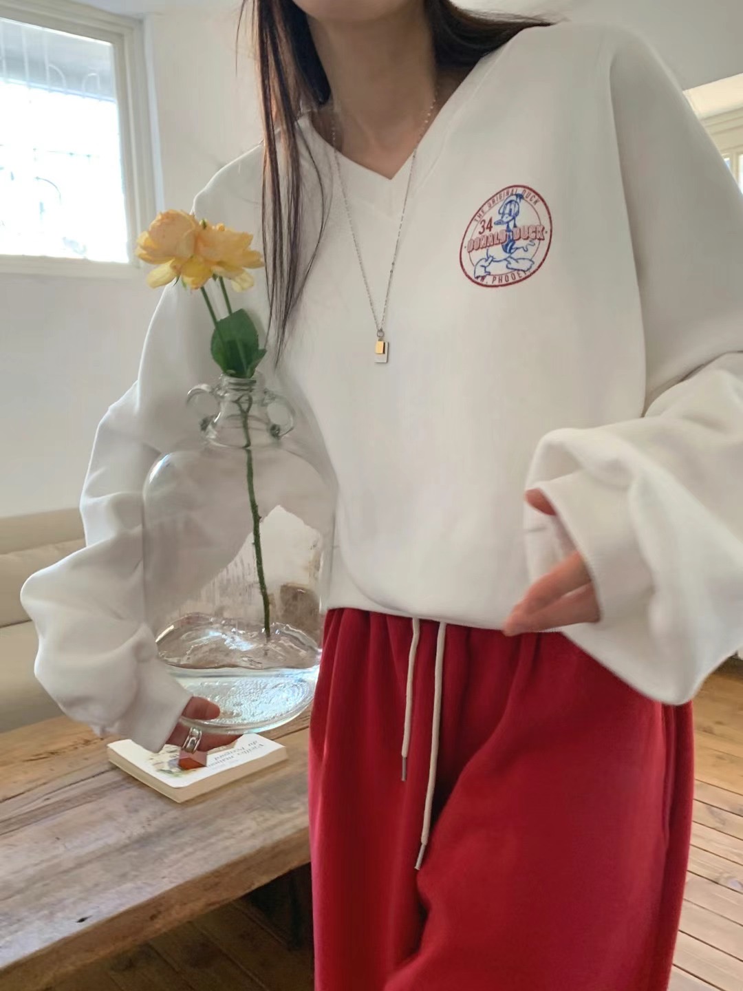 FORMAL韓國直郵女士新款熱賣時尚24秋冬休閑職業人氣衛衣鴨FORMAL衛衣