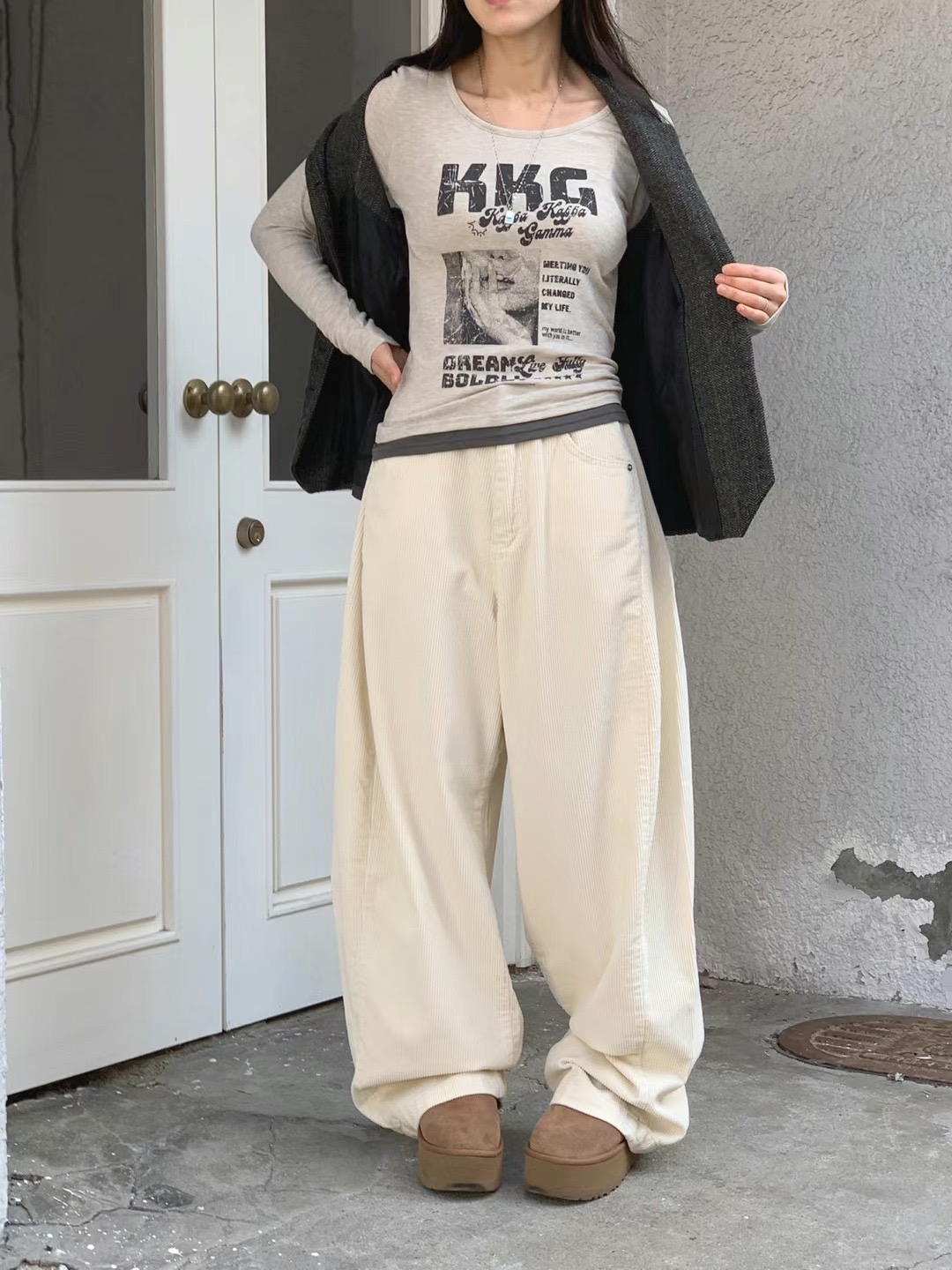 FORMAL韓國代購女士新款職業24秋冬人氣時尚真品休閑休閑褲FORMAL休閑褲