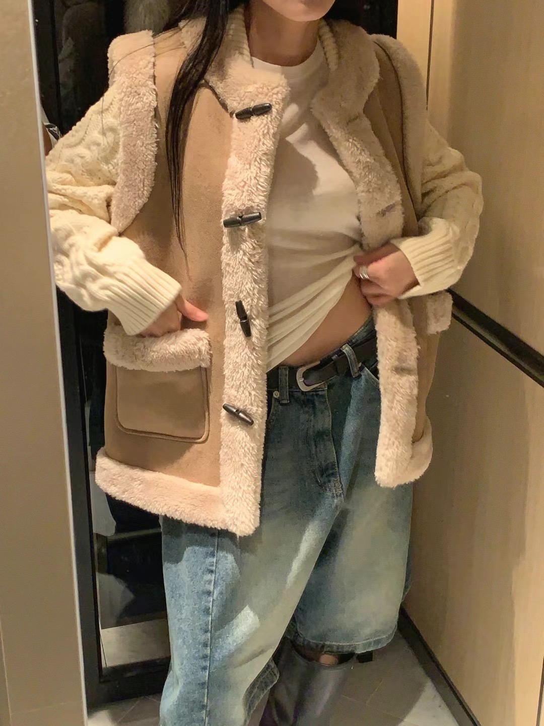 FORMAL韓國代購女士新品時尚休閑推薦24秋冬職業真品馬甲雙面FORMAL馬甲圖色1