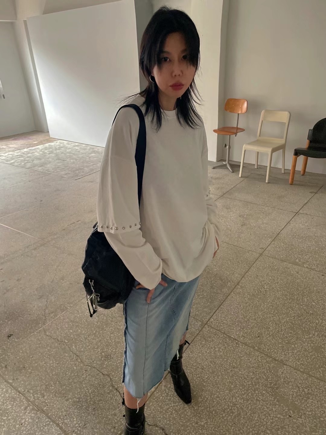 IACOCCA韓國代購女裝新品休閑時尚真品熱賣24秋冬職業長袖T恤IACOCCA長袖T恤