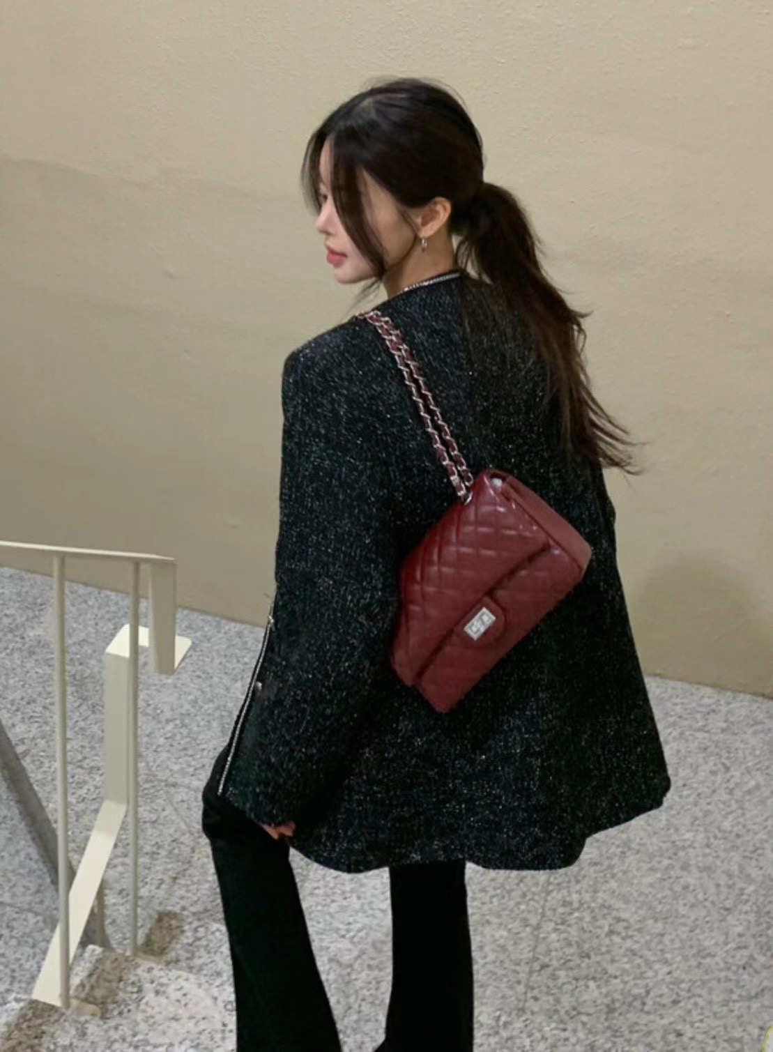 IACOCCA東大門實拍女裝新品熱賣職業時尚人氣推薦24秋冬短款大衣IACOCCA短款大衣