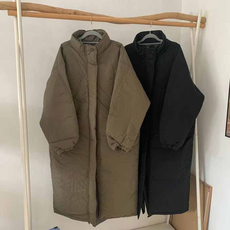 9nine韓國直郵東大門實拍女裝新品推薦24秋冬休閑真品長款棉服9nine長款棉服