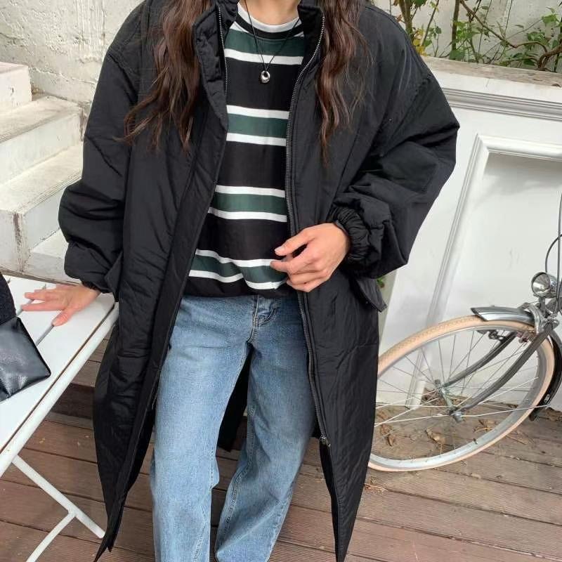 9nine韓國直郵東大門實拍女裝新品推薦24秋冬休閑真品長款棉服9nine長款棉服圖色2
