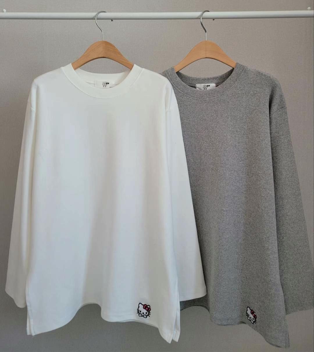 SSEN-쎈-T直郵韓國代購女裝新品人氣24秋冬職業長袖T恤刺繡SSEN-쎈-T長袖T恤