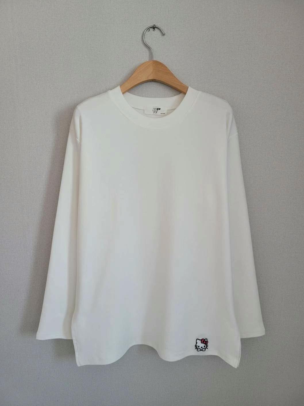 SSEN-쎈-T直郵韓國代購女裝新品人氣24秋冬職業長袖T恤刺繡SSEN-쎈-T長袖T恤圖色2