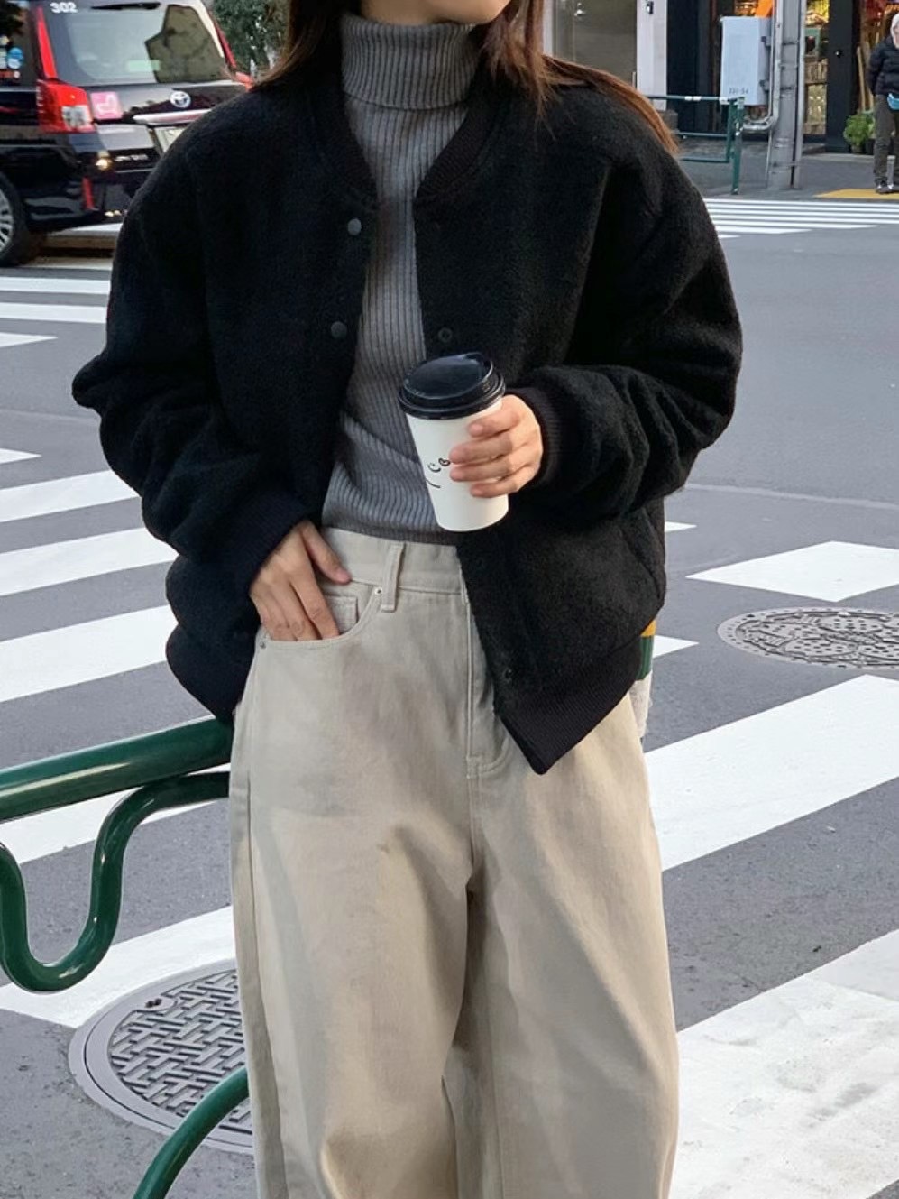 RATEL韓國直郵東大門代購女裝新款推薦人氣真品時尚夾克羊毛RATEL夾克