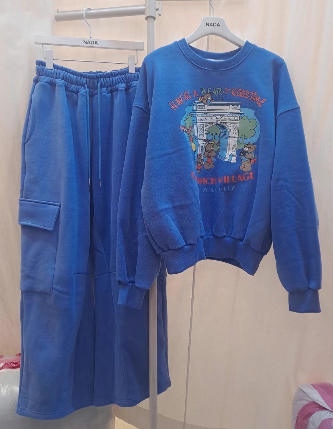 NADA韓國直郵東大門代購女裝新品職業推薦24秋冬時尚休閑衛衣NADA衛衣