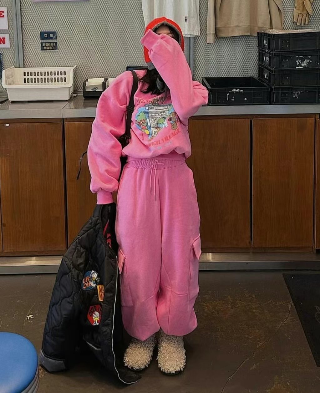 NADA韓國直郵東大門代購女裝新品職業推薦24秋冬時尚休閑衛衣NADA衛衣