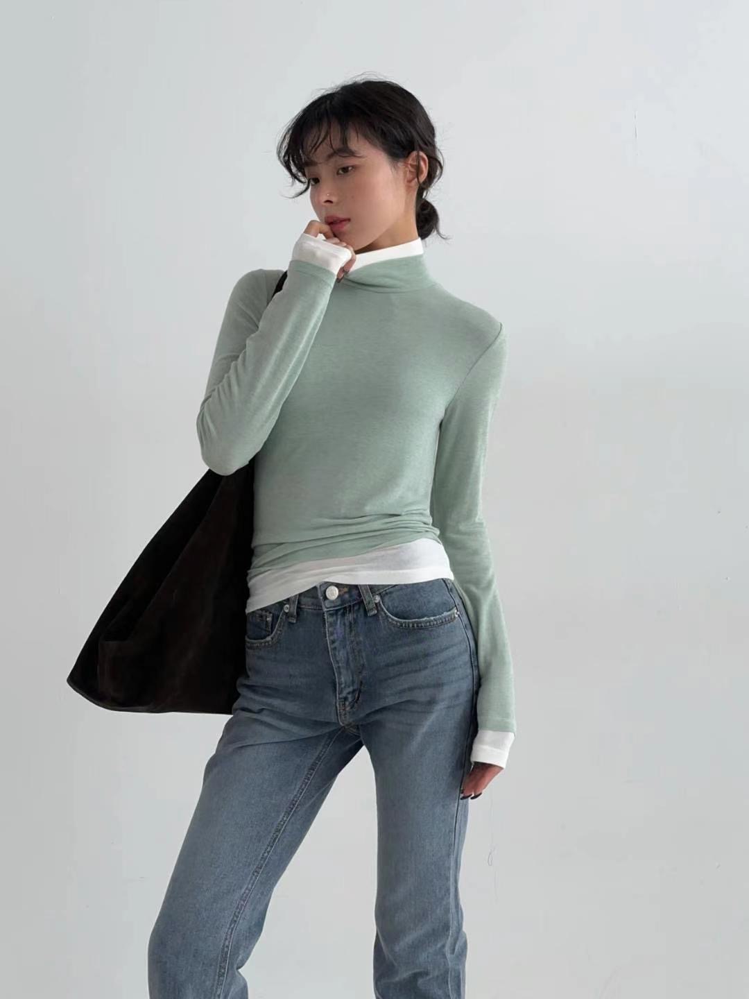 DOTNODI韓國直郵東大門實拍女裝新款職業推薦熱賣真品長袖T恤DOTNODI長袖T恤