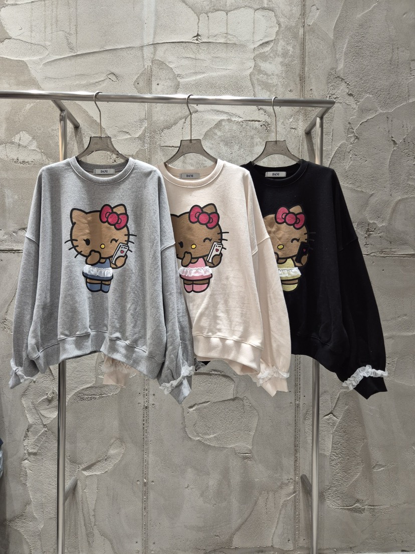 DANI韓國直郵女裝新品職業24秋冬休閑熱賣時尚真品推薦衛衣SANTAL衛衣