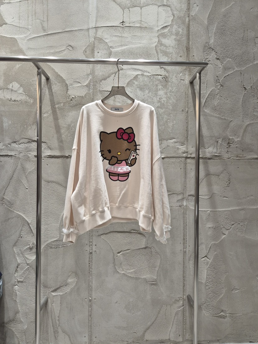 DANI韓國直郵女裝新品職業24秋冬休閑熱賣時尚真品推薦衛衣SANTAL衛衣圖色1