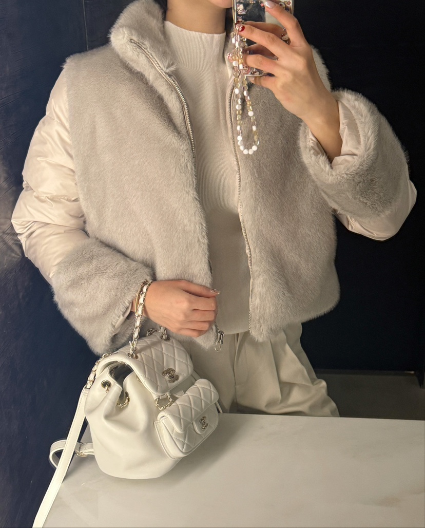 ON:UP直郵韓國代購女裝新款休閑24秋冬推薦短款羽絨服填充雙面ON:UP短款羽絨服