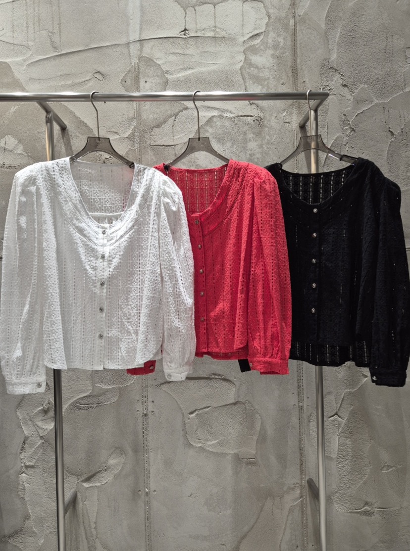 DANI直郵韓國代購女裝新品真品推薦時尚熱賣休閑襯衫蕾絲衫SANTAL襯衫/蕾絲衫