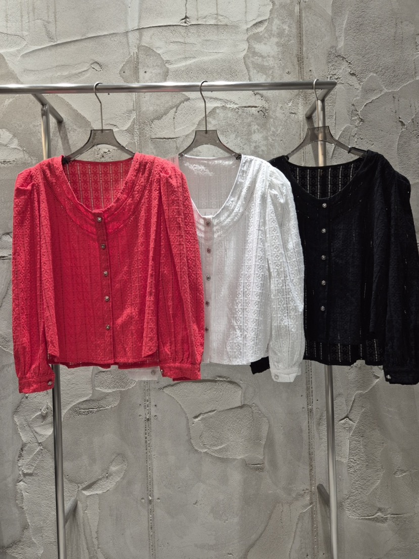 DANI直郵韓國代購女裝新品真品推薦時尚熱賣休閑襯衫蕾絲衫SANTAL襯衫/蕾絲衫