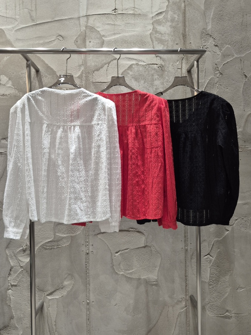 DANI直郵韓國代購女裝新品真品推薦時尚熱賣休閑襯衫蕾絲衫SANTAL襯衫/蕾絲衫