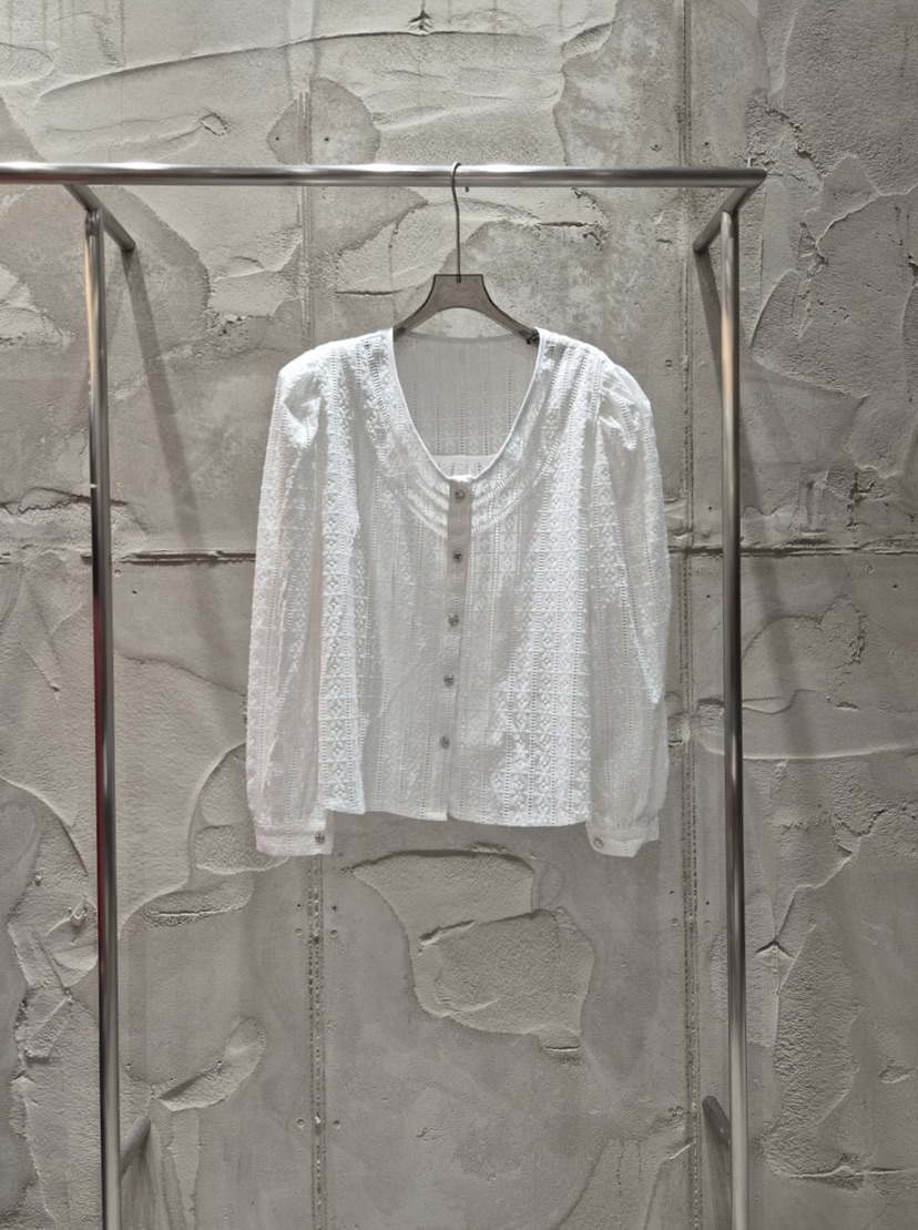 DANI直郵韓國代購女裝新品真品推薦時尚熱賣休閑襯衫蕾絲衫SANTAL襯衫/蕾絲衫圖色1