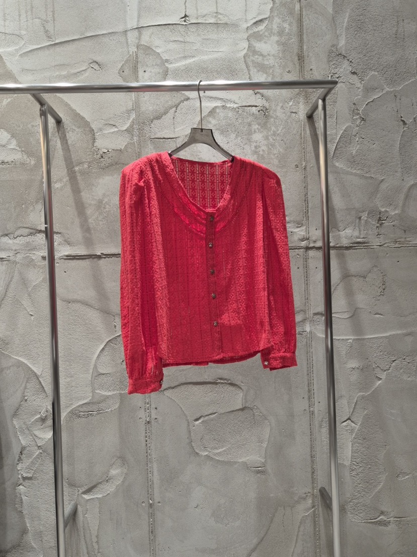 DANI直郵韓國代購女裝新品真品推薦時尚熱賣休閑襯衫蕾絲衫SANTAL襯衫/蕾絲衫圖色2