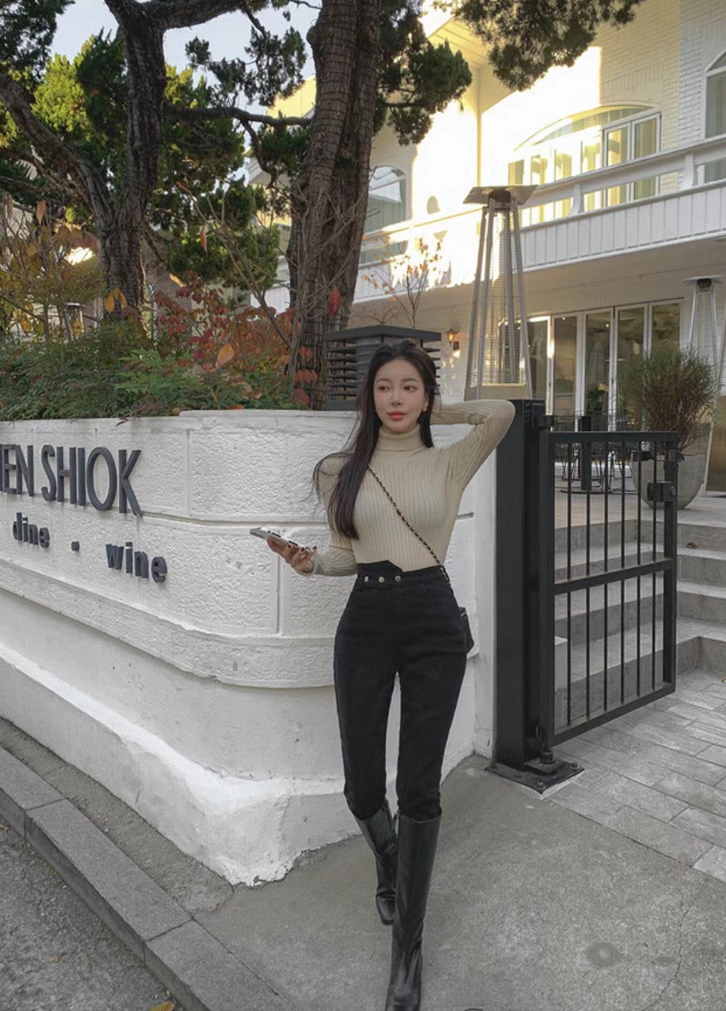 BLUE GIRL韓國直郵東大門實拍女裝新品職業時尚牛仔褲加絨BLUE GIRL牛仔褲