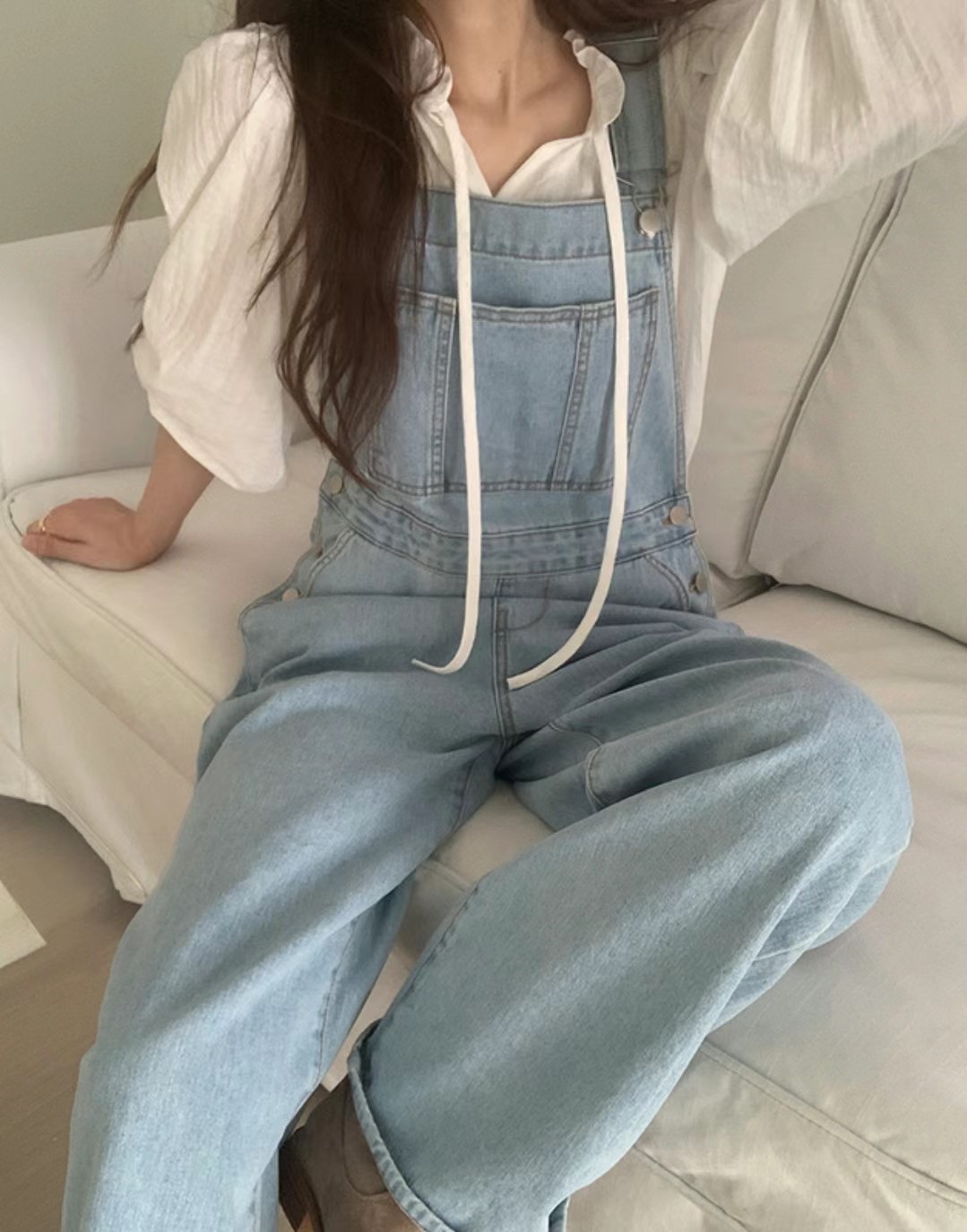 BLUE GIRL韓國直郵東大門實拍女裝新品熱賣時尚休閑背帶褲BLUE GIRL背帶褲