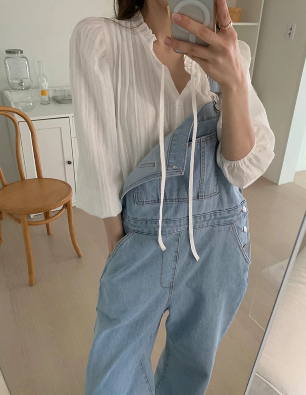 BLUE GIRL韓國直郵東大門實拍女裝新品熱賣時尚休閑背帶褲BLUE GIRL背帶褲