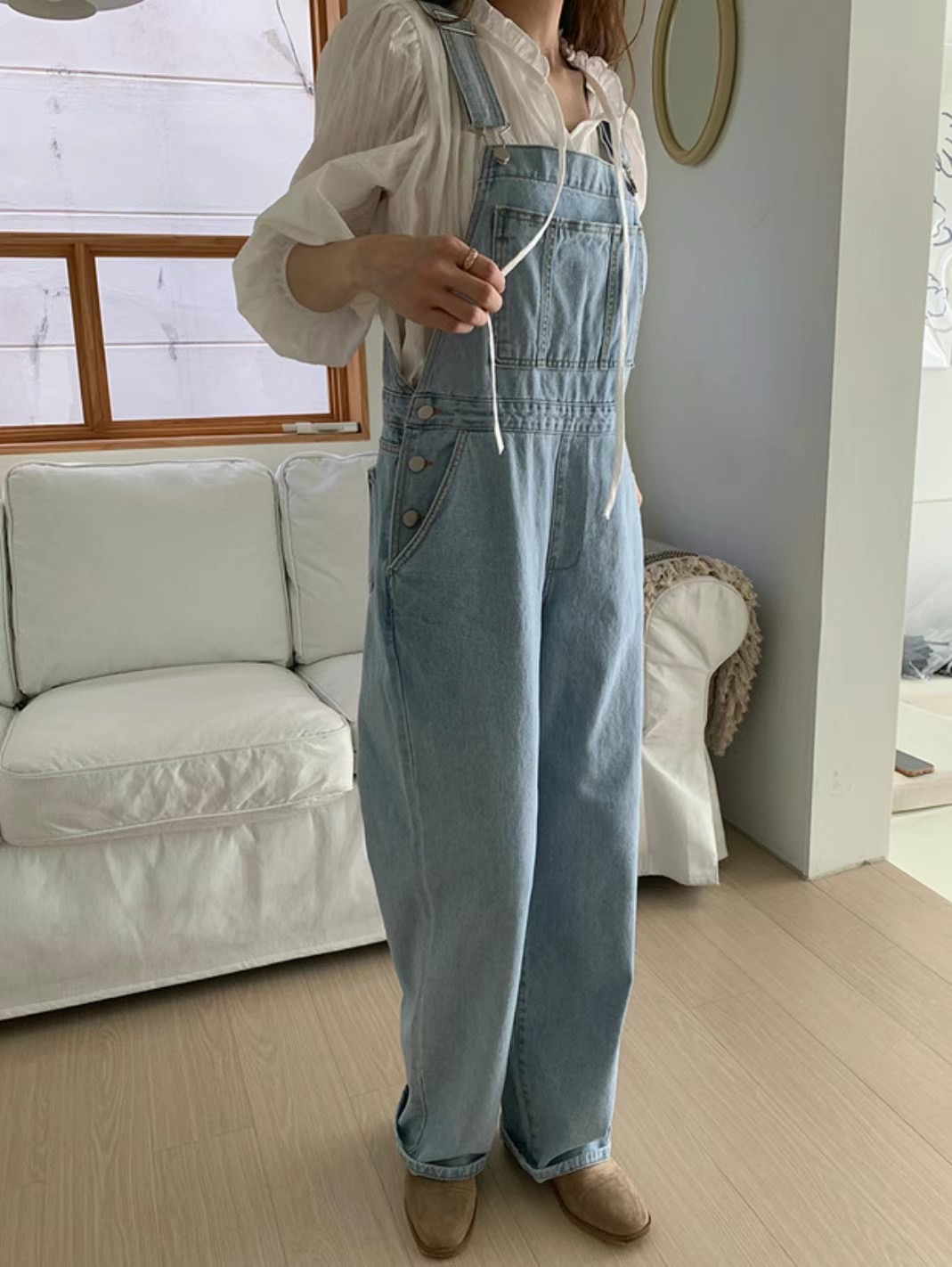 BLUE GIRL韓國直郵東大門實拍女裝新品熱賣時尚休閑背帶褲BLUE GIRL背帶褲