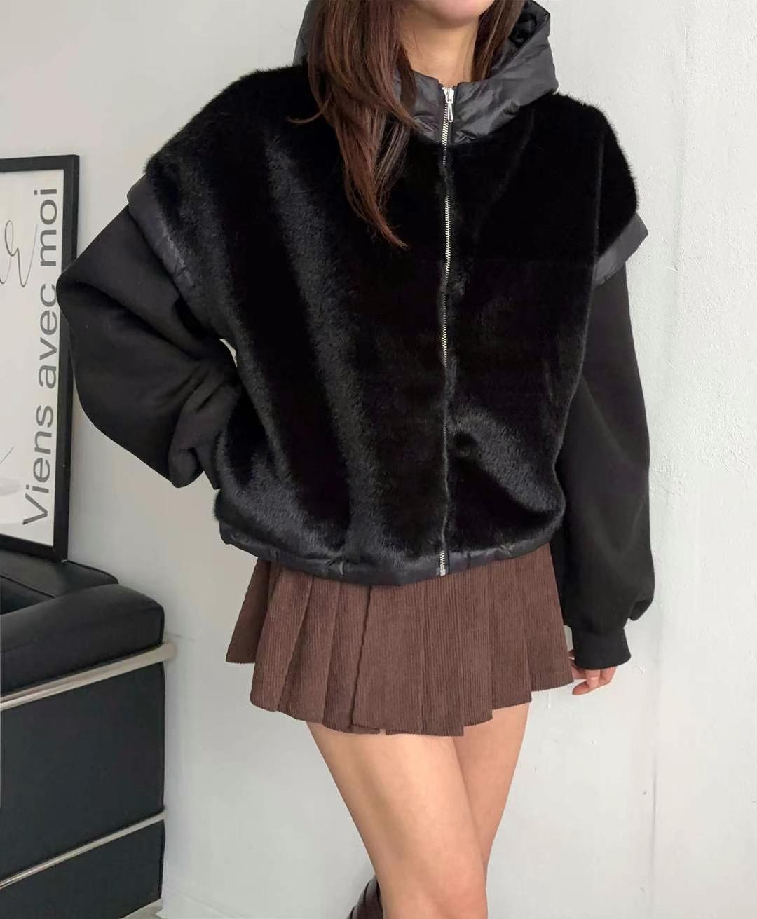 MINK DESIGN韓國直郵東大門實拍女裝新品推薦休閑馬甲水貂MINK DESIGN馬甲