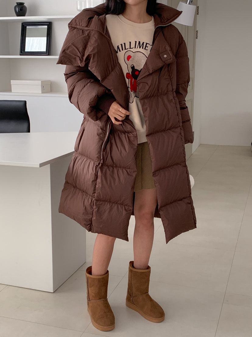MILLIMETER韓國直郵女裝新品休閑時尚24秋冬熱賣長款羽絨服MILLIMETER長款羽絨服