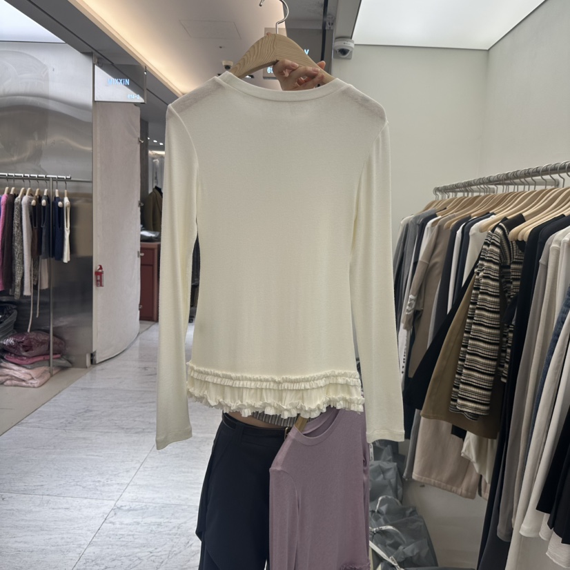 CHAV韓國直郵女裝新款人氣推薦職業24秋冬熱賣休閑長袖T恤春款CHAV長袖T恤