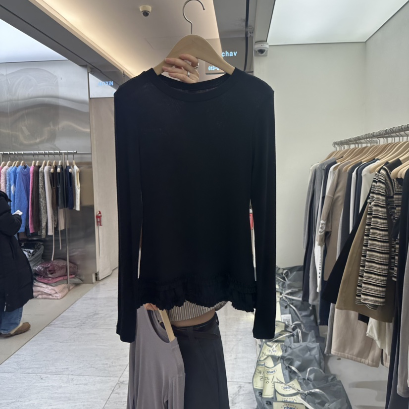 CHAV韓國直郵女裝新款人氣推薦職業24秋冬熱賣休閑長袖T恤春款CHAV長袖T恤圖色4