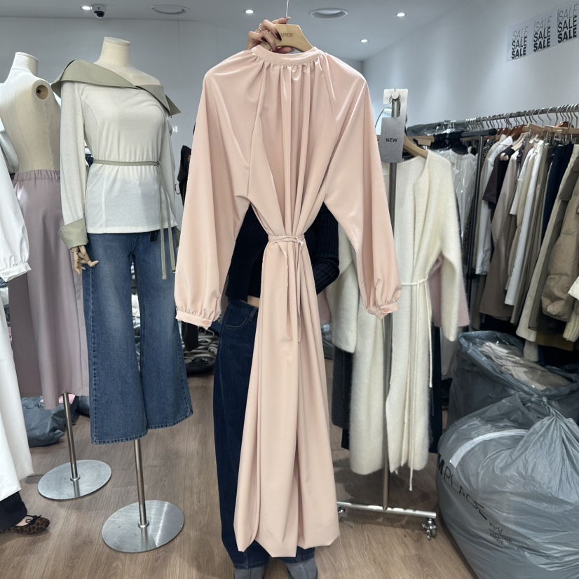 LEWIN韓國直郵女裝新品職業24秋冬推薦時尚連衣裙含腰帶春款LEWIN連衣裙