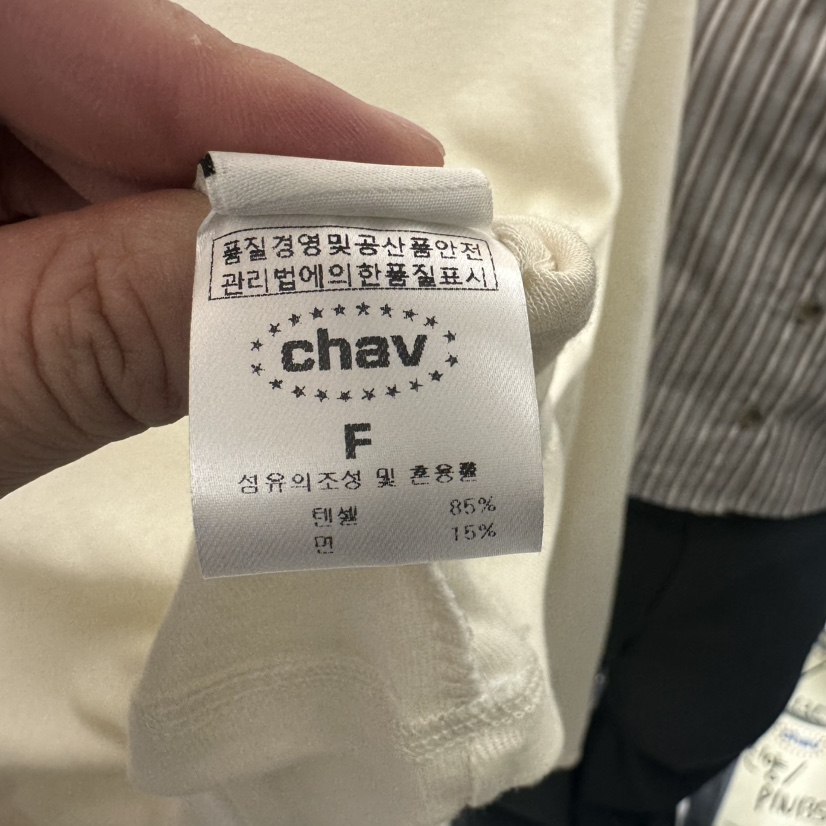 CHAV直郵韓國代購女裝新品人氣時尚休閑真品熱賣長袖T恤春款CHAV長袖T恤