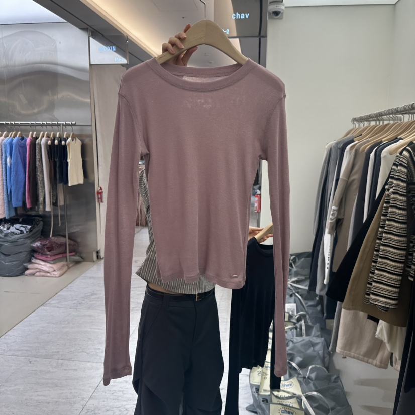 CHAV直郵韓國代購女裝新品人氣時尚休閑真品熱賣長袖T恤春款CHAV長袖T恤圖色5